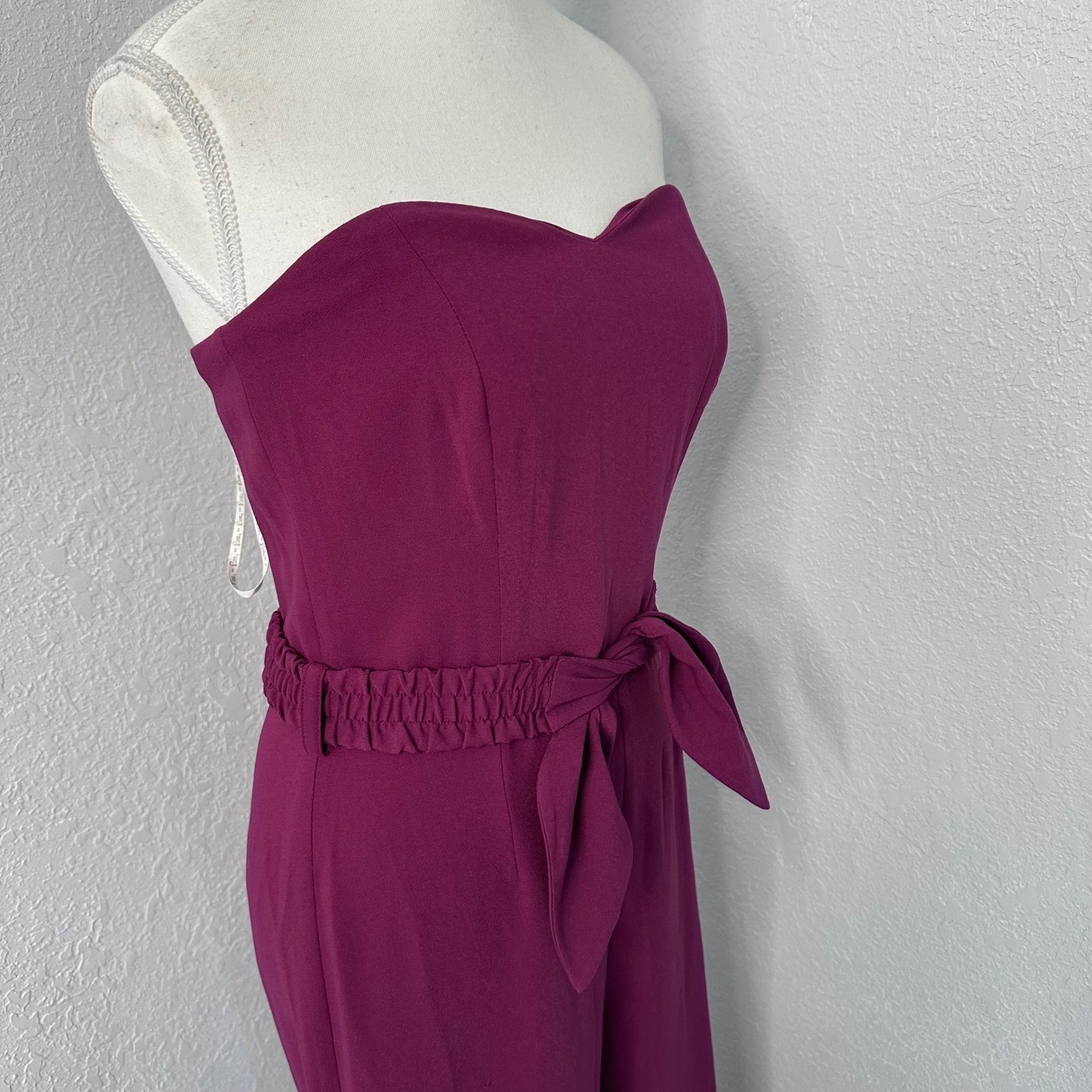 Lily Pulitzer Rosalie Strapless Jumpsuit Amarena Cherry Magenta 013476 Size 2